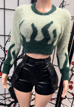 Fire Ass Crop Sweater