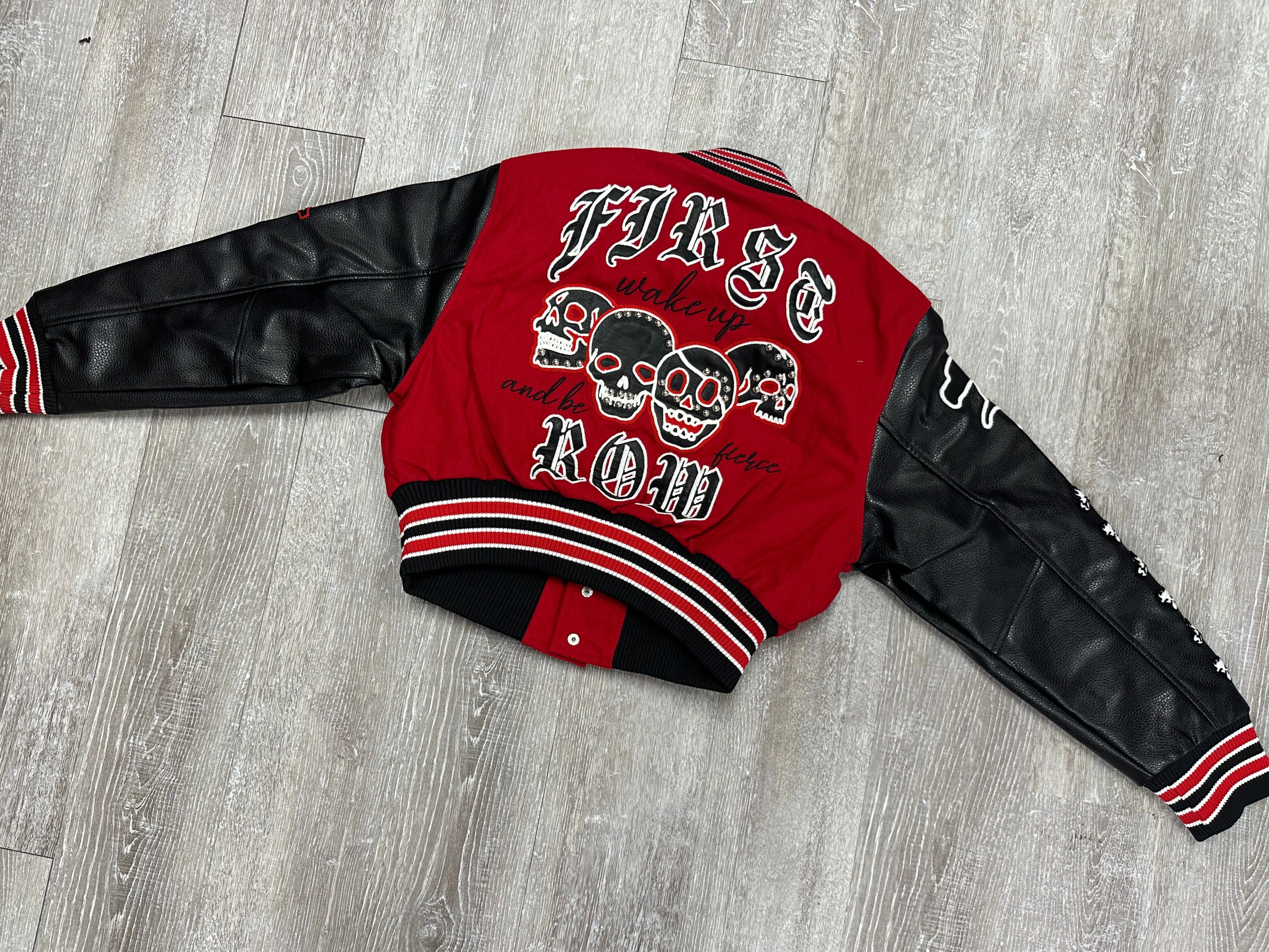 Be Fierce Crop Varsity Jacket